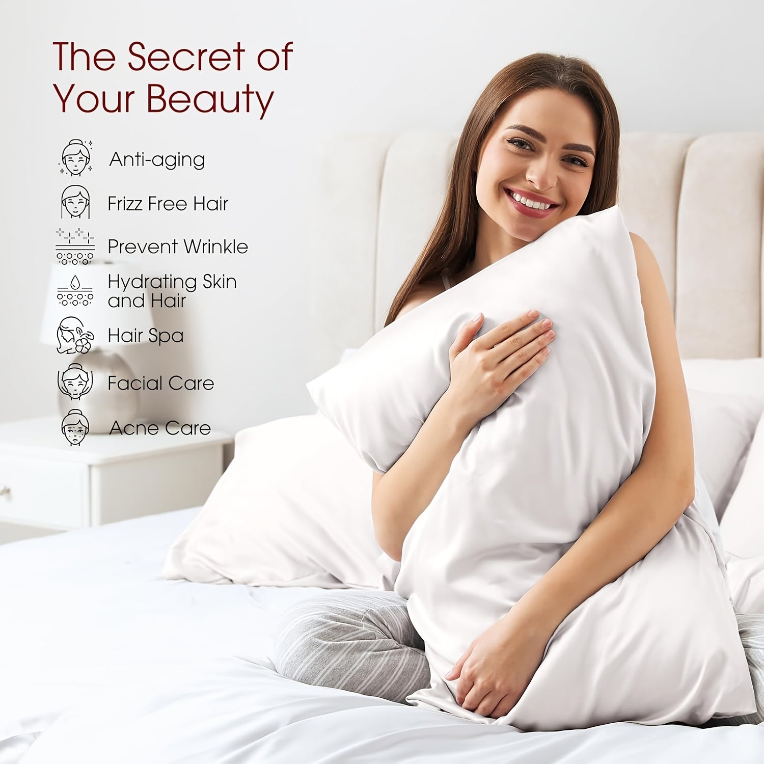 2-Pack Mulberry Silk Pillowcases – Soft, Breathable, Anti-Frizz Luxury Pillow Covers - Silken & Dreams