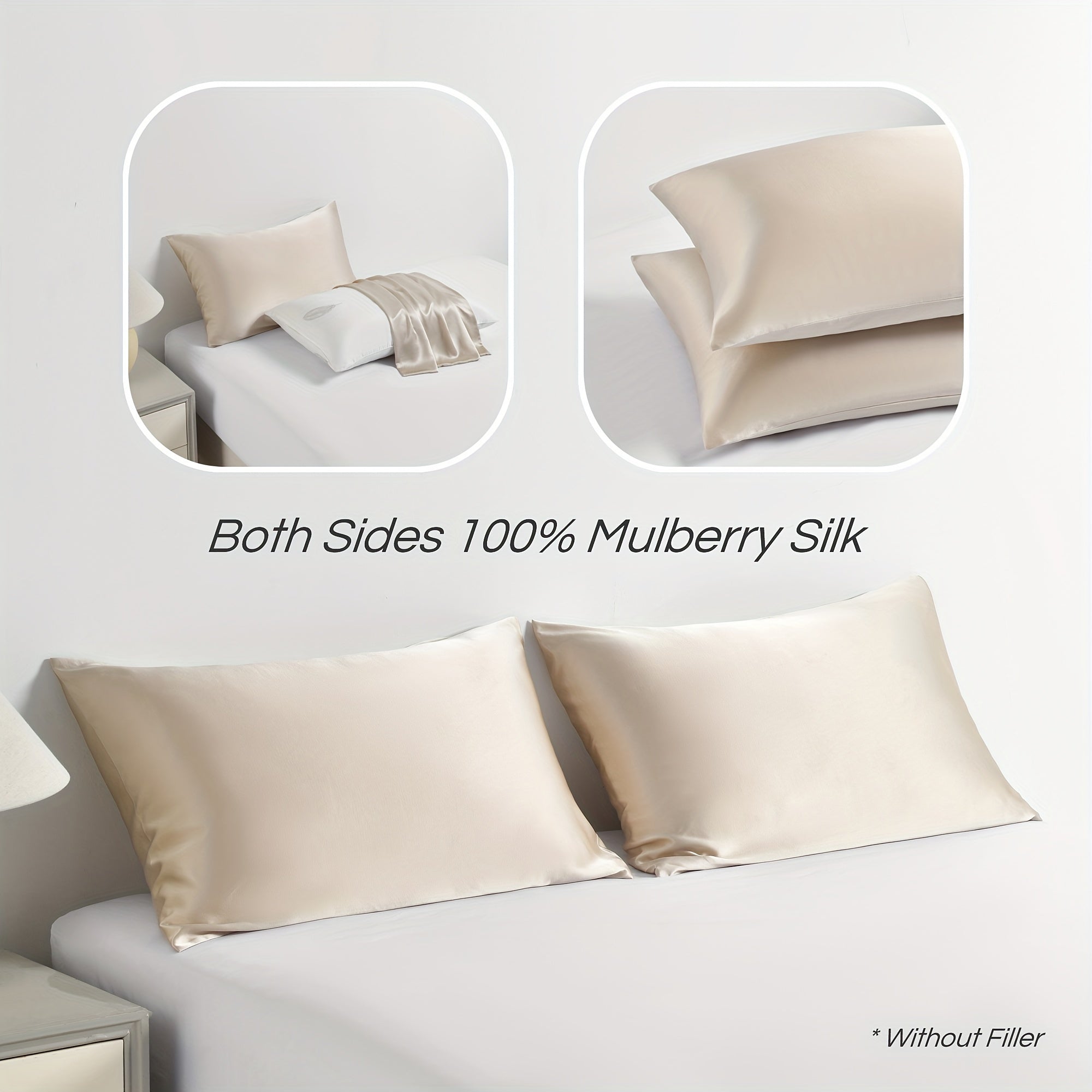 Mulberry Silk Pillowcases – Soft, Breathable, Anti-Frizz Luxury Pillow Covers - Silken & Dreams