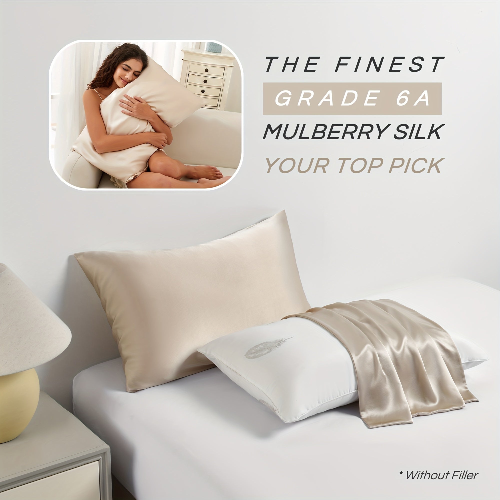 Mulberry Silk Pillowcases – Soft, Breathable, Anti-Frizz Luxury Pillow Covers - Silken & Dreams