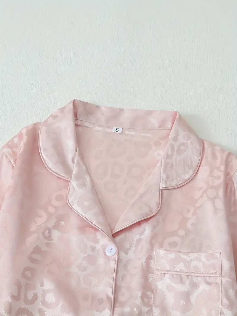 2 Sets Women's Striped Silk Casual Pajama Set Short Sleeve Top & Shorts